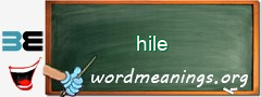 WordMeaning blackboard for hile